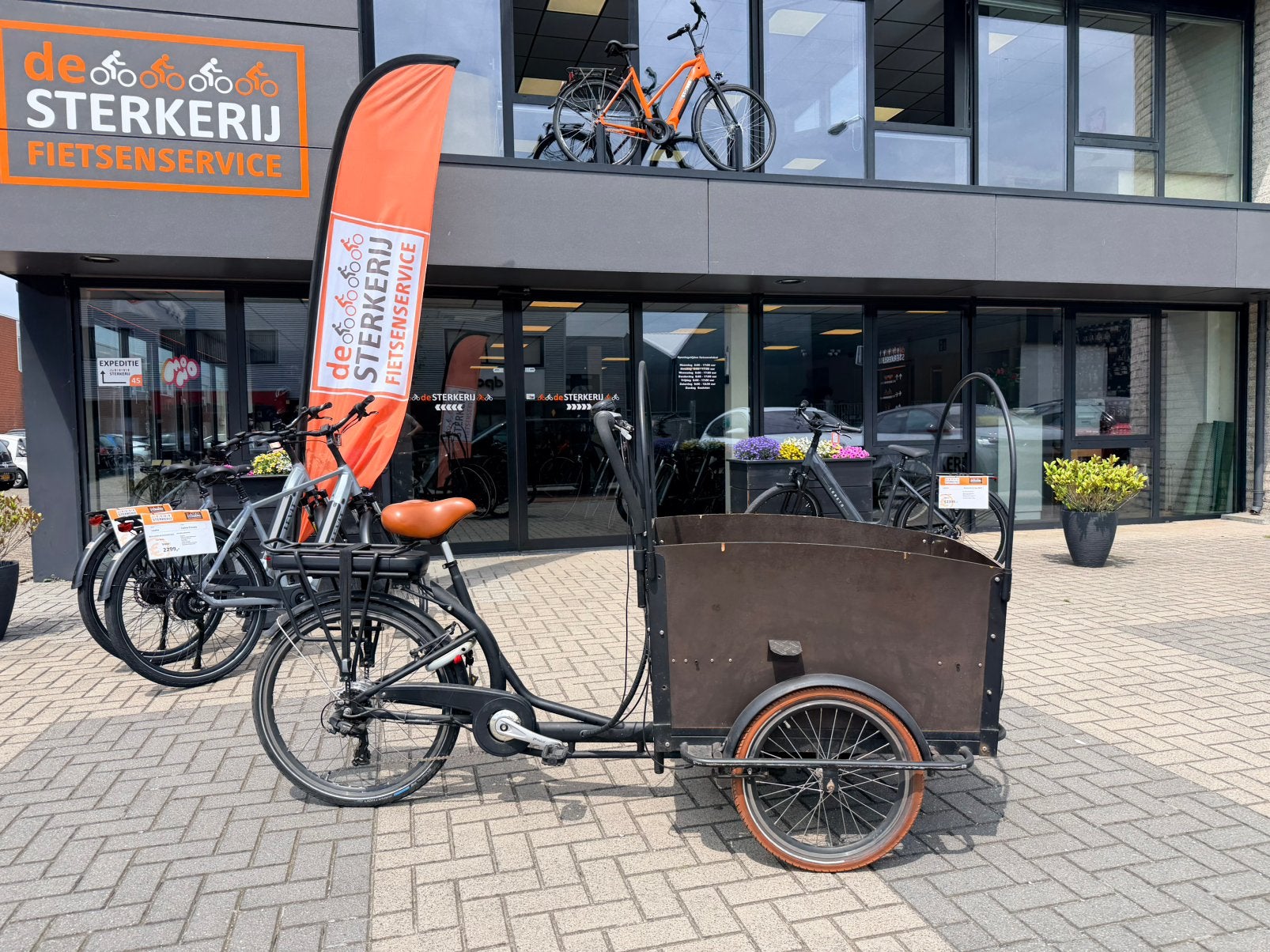 Vogue Bakfiets . Incl nieuwe accu en lader, Gebruikt, Elektrisch, Bogue, Schijfrem