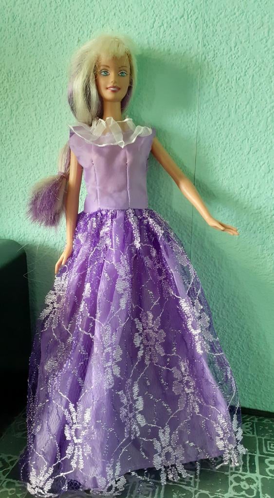 Jam.N.Glam Barbie/originele jurk met bijpassende haren 1999, Ophalen of Verzenden, Gebruikt, Barbie