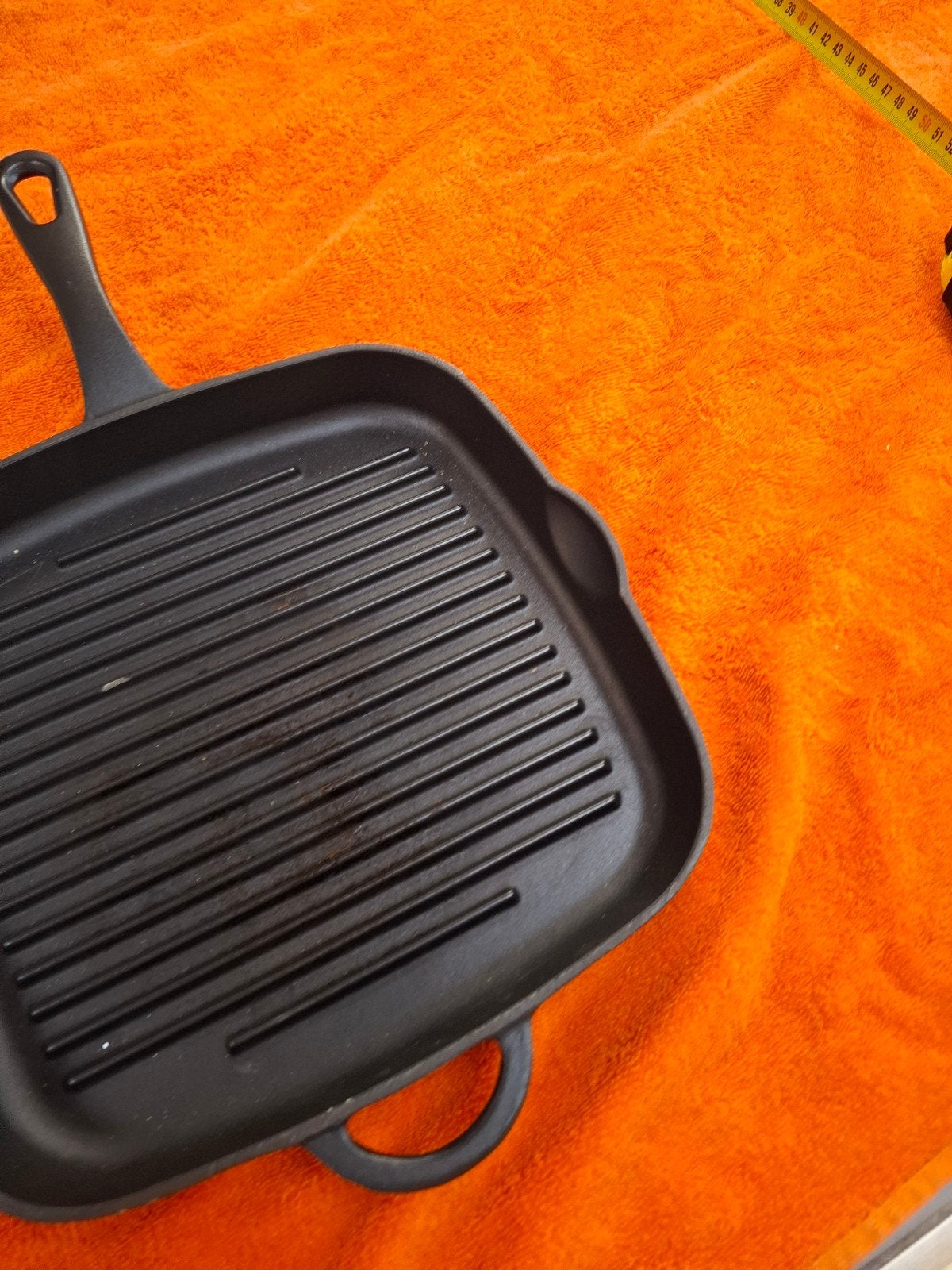 Gebruikte gietijzeren grillpan, Ophalen of Verzenden, Gebruikt, Gietijzer