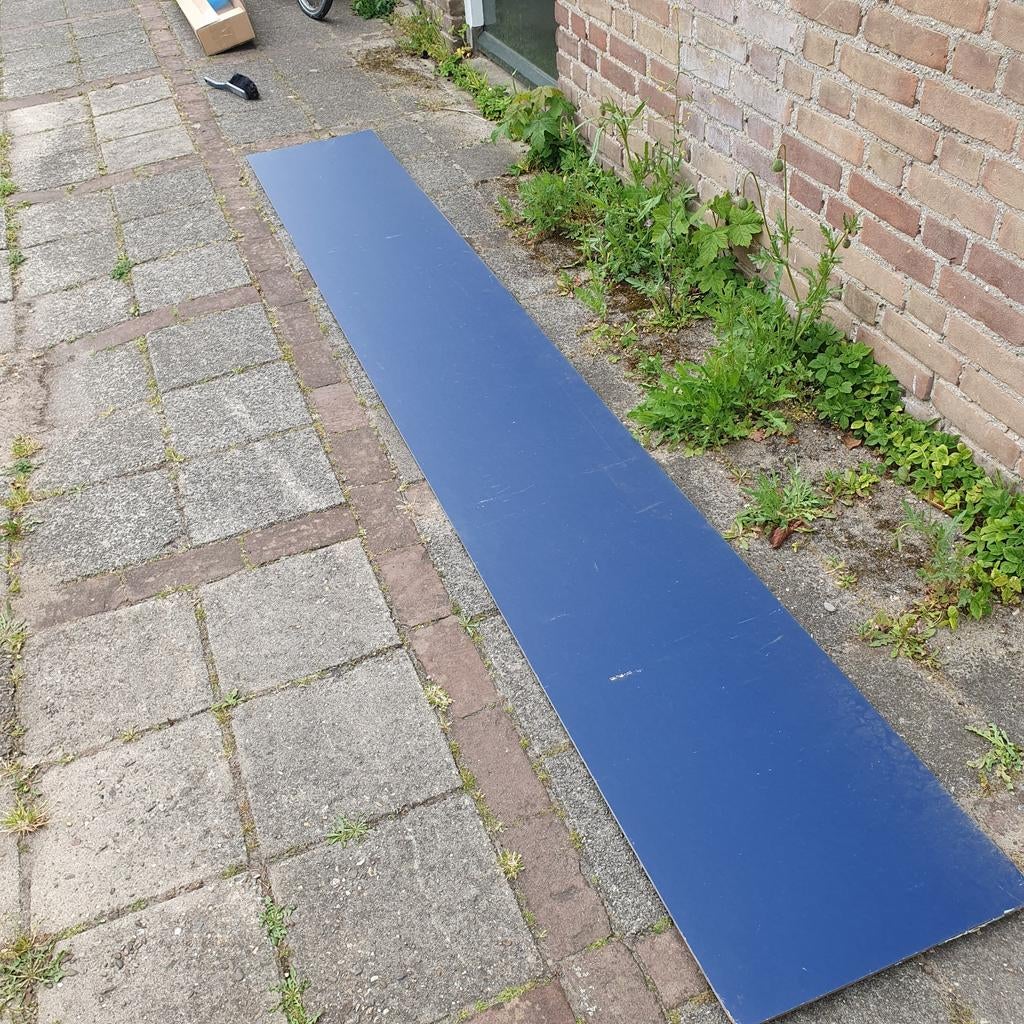 Blauwe HPL plaat - Gebruikt, diverse toepassingen, Ophalen, Gebruikt, HPL, 20 tot 50 mm