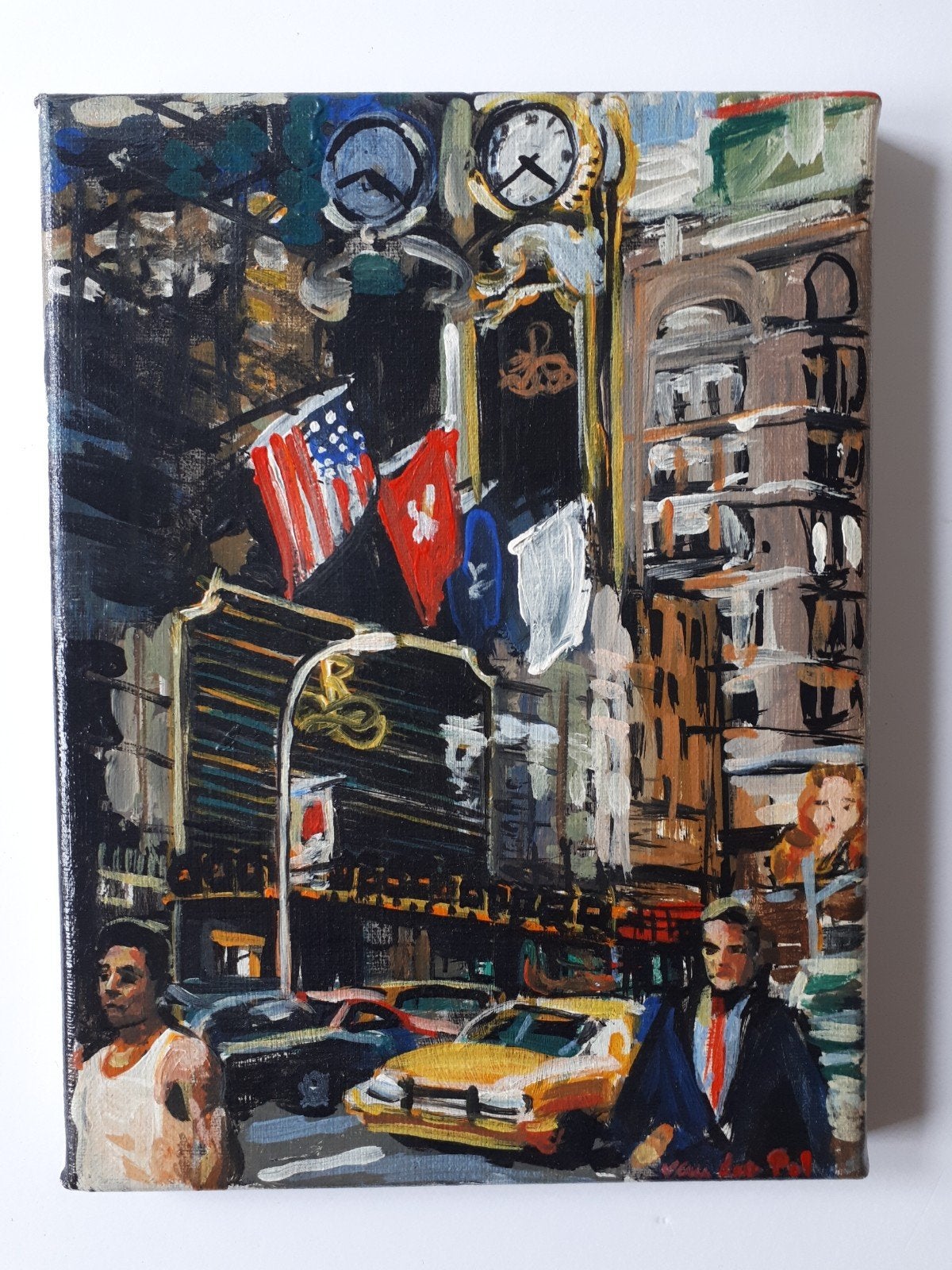 Marieke van der Pol (1948) straatscene New York, Antiek en Kunst, Ophalen of Verzenden