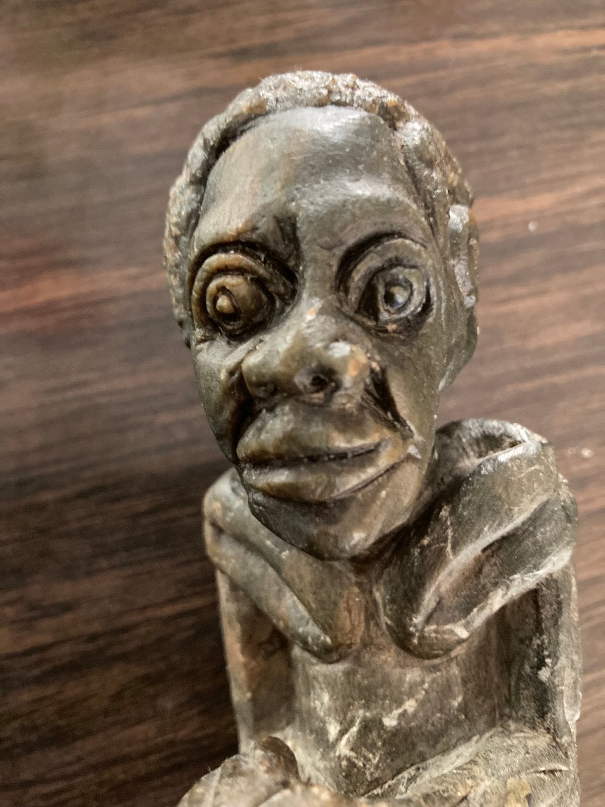 Afrikaans spekstenen beeldje, Minder dan 20 cm, Natuurlijk materiaal, Ophalen of Verzenden, Beeld