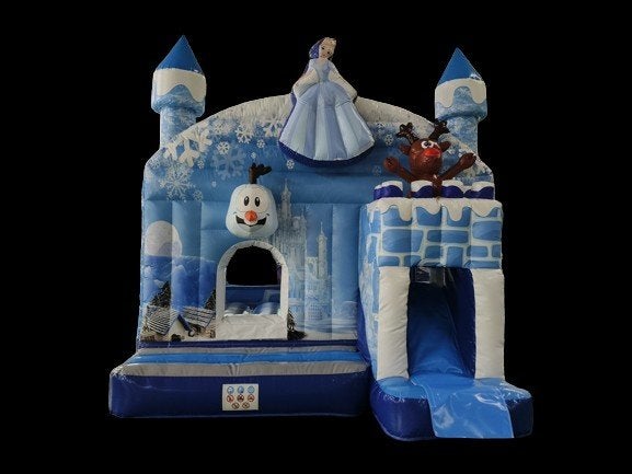 te koop mooi nieuw springkussen ijsprinses 4,9 x 3,8 meter, Ophalen of Verzenden, Nieuw, Verjaardag