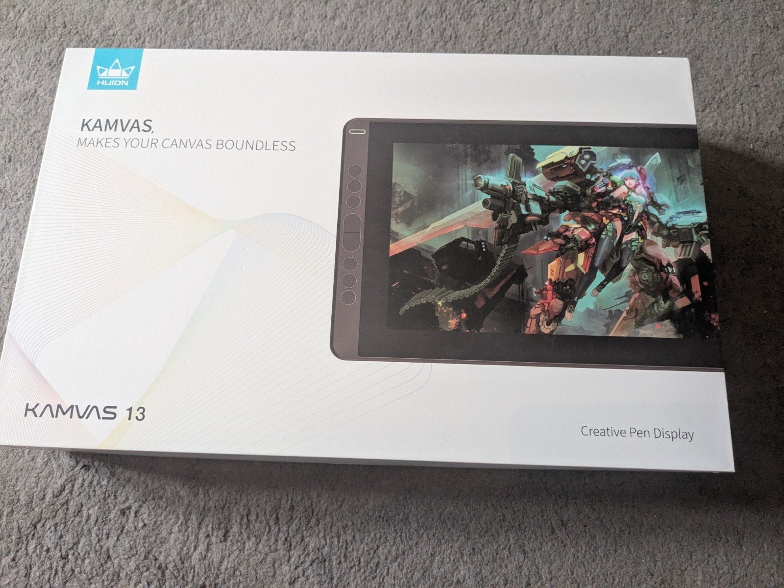 Huion Kamvas 13 tekentablet met scherm + pen en standaard, Computers en Software, Ophalen of Verzenden, Zo goed als nieuw