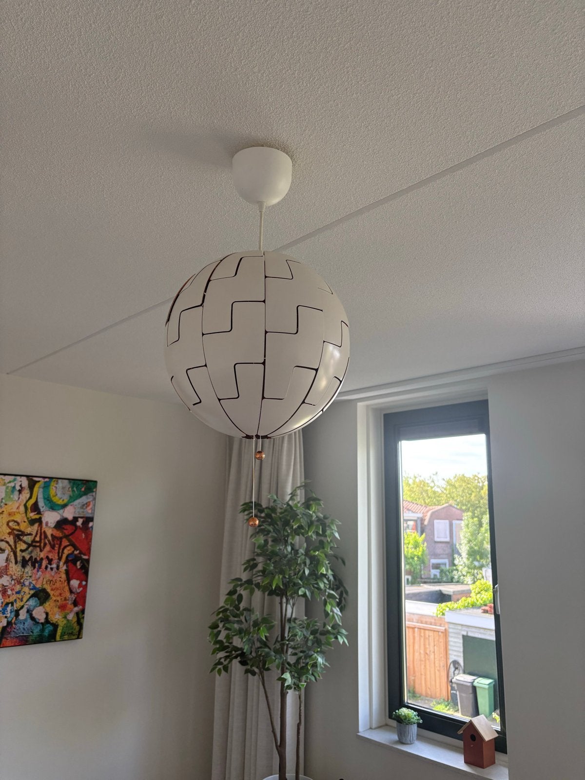 IKEA PS 2014 Hanglamp - Wit/Koper, Ophalen, Zo goed als nieuw, Kunststof, 50 tot 75 cm