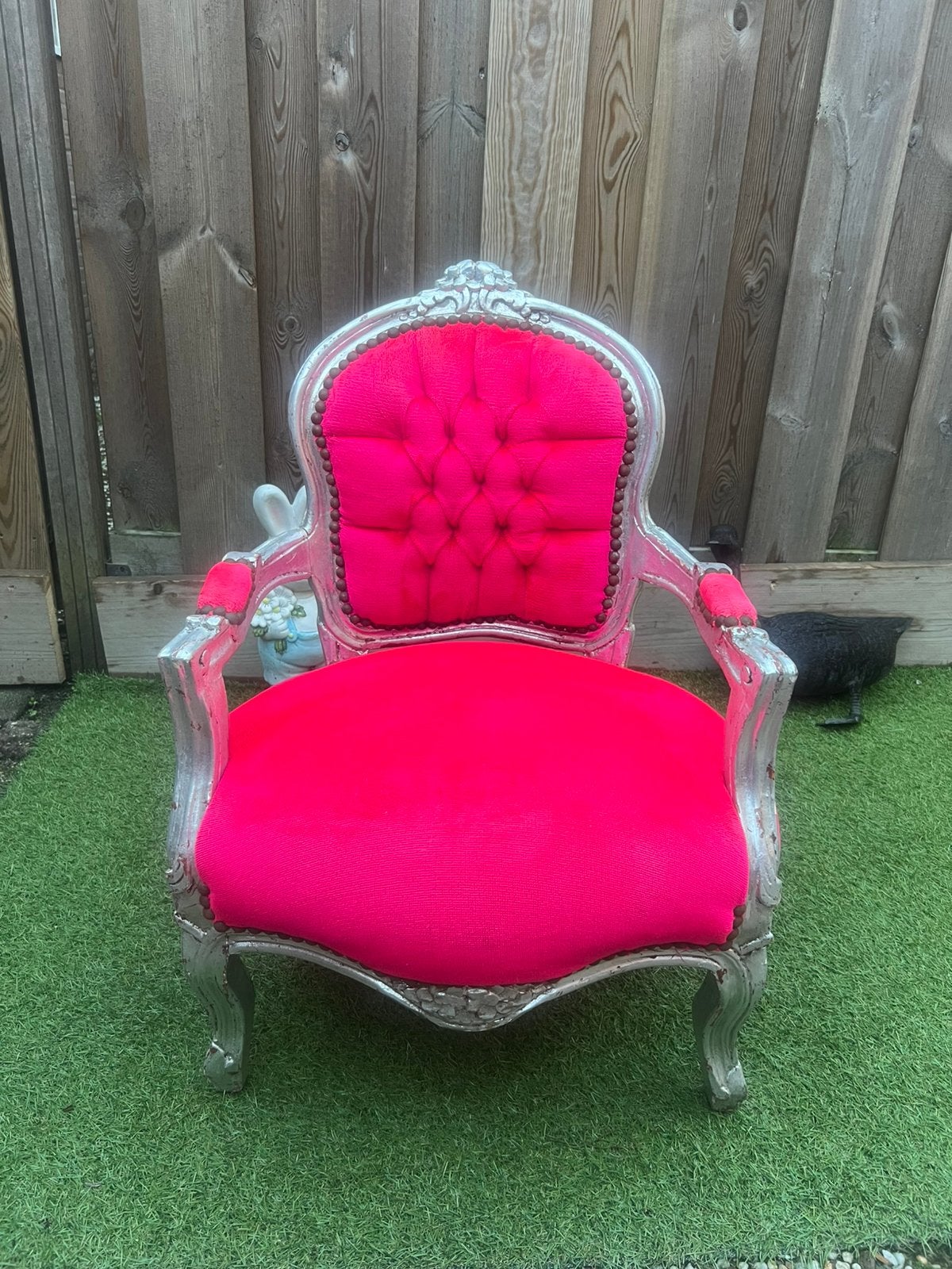 Gave roze kinder barok stoel, Ophalen, Zo goed als nieuw, Stoel(en)