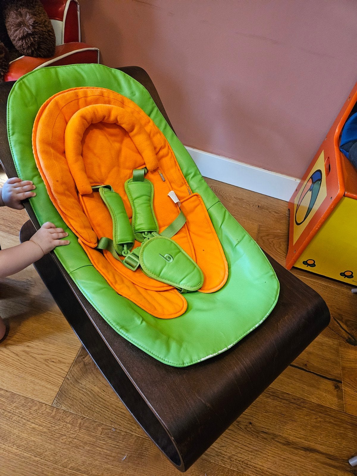 Bloom Coco Stylewood baby lounger wipstoel, Kinderen en Baby's, Wipstoeltjes, Ophalen, Gebruikt, Wipstoel, Verstelbaar