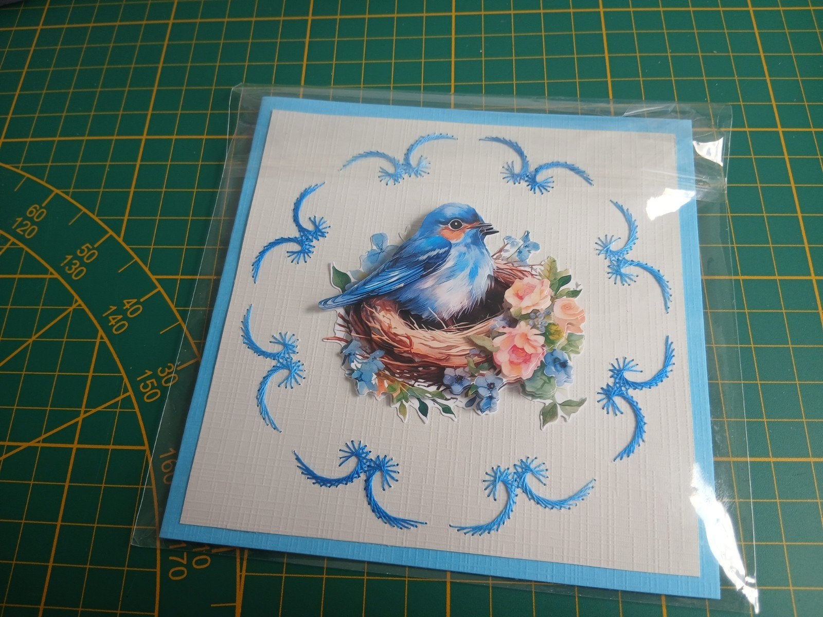 Handgemaakte 3D kaart met vogel - Steun goed doel, Hobby en Vrije tijd, Ophalen of Verzenden, Nieuw, Dieren, Overige typen