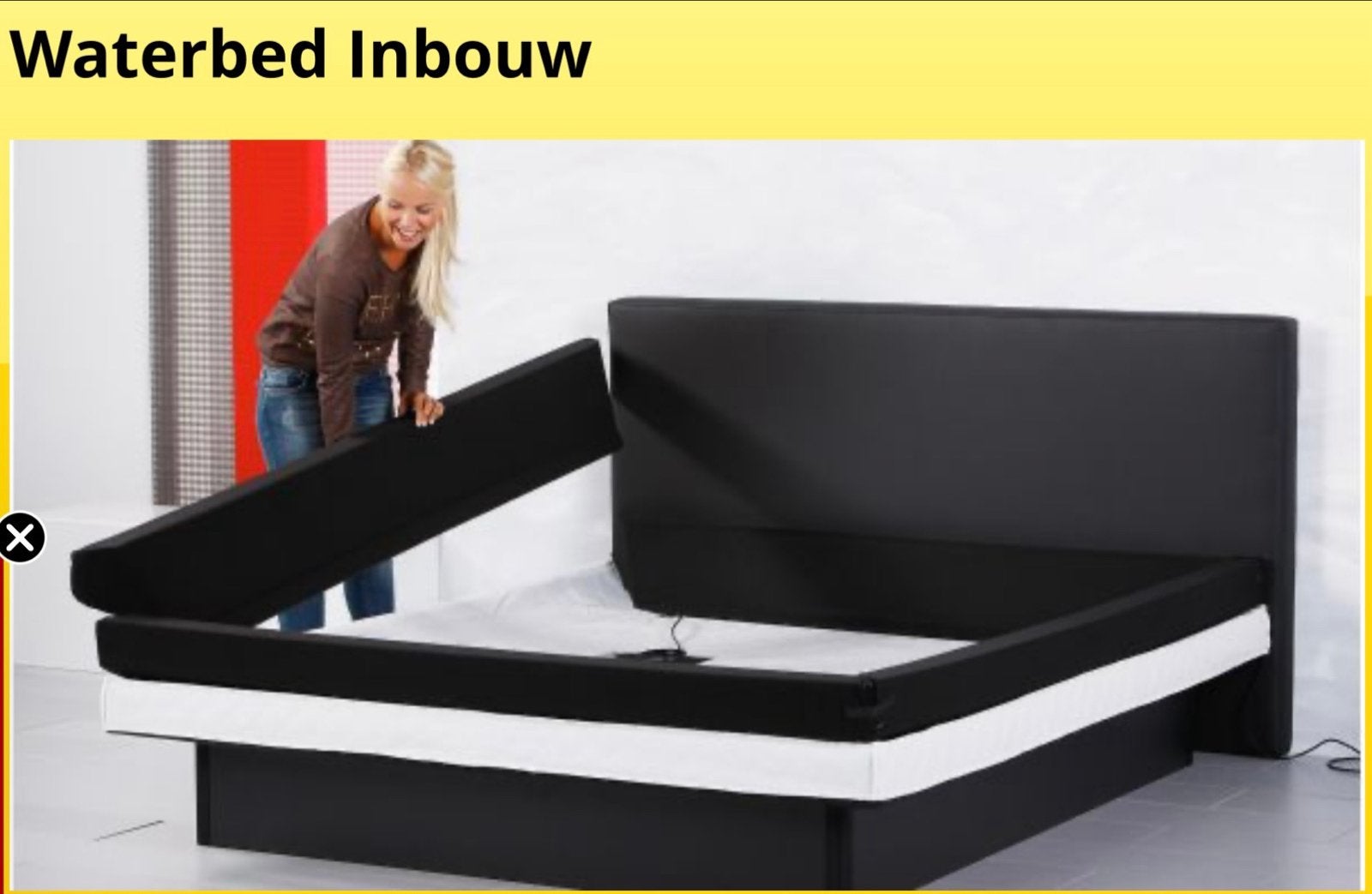 Waterbed medium met twee gescheiden watermatrassen., Ophalen, Tweepersoons, 180 cm, Gestabiliseerd