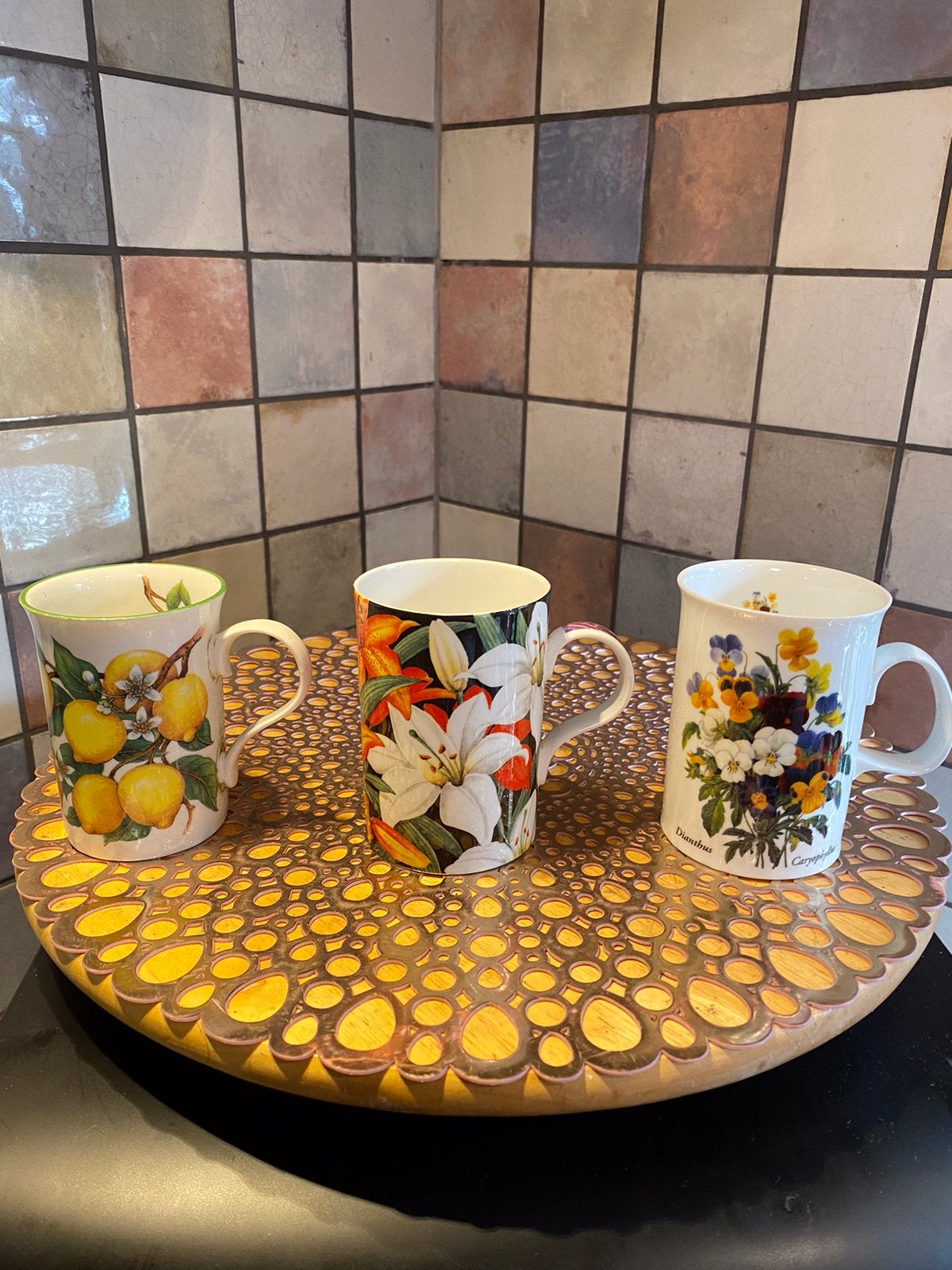 3 fine bone China bekers,Dunoon,Wren en Crown Trent China, Ophalen of Verzenden