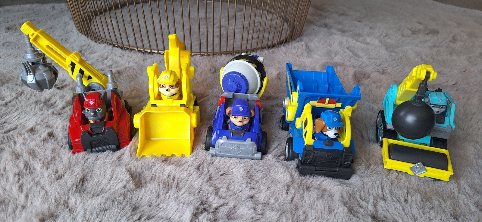 Paw Patrol/Rubbles Crew - Bouwvoertuigen Set - 5 stuks, Ophalen of Verzenden, Gebruikt