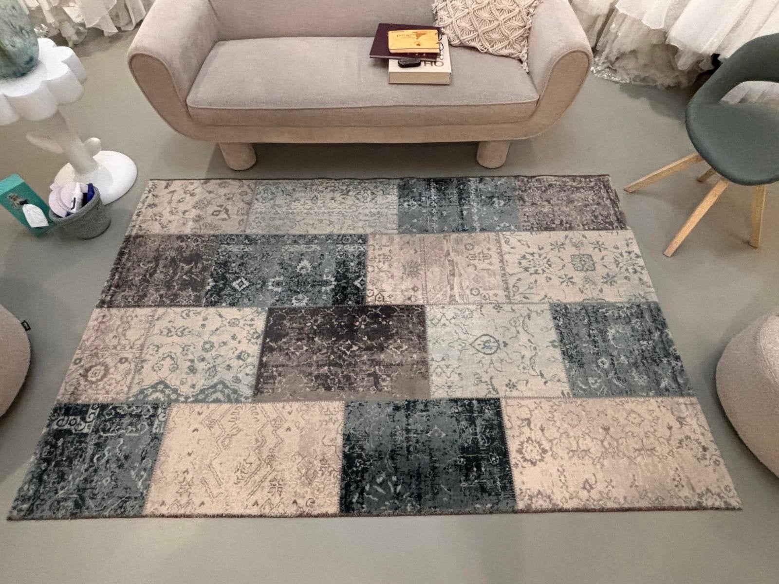 2x Lifa Living Cool Patchwork Vintage vloerkleden 160x230cm, Huis en Inrichting, Stoffering | Tapijten en Kleden, Ophalen, Crème