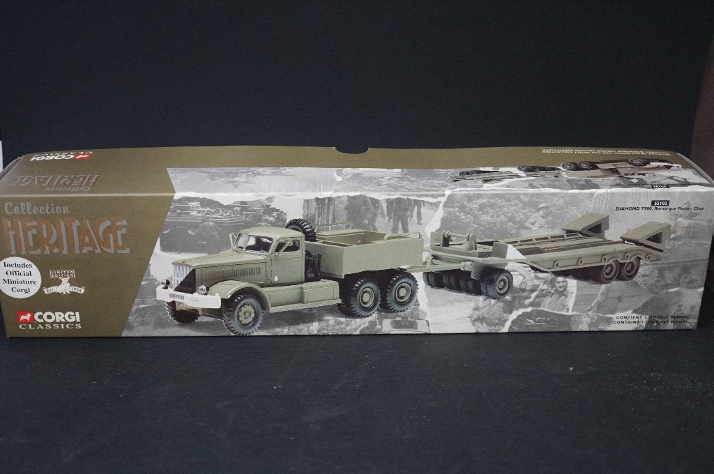Corgi Diamond T tank transporter - 1/50 - Limited ed., Ophalen of Verzenden, Bus of Vrachtwagen, Corgi