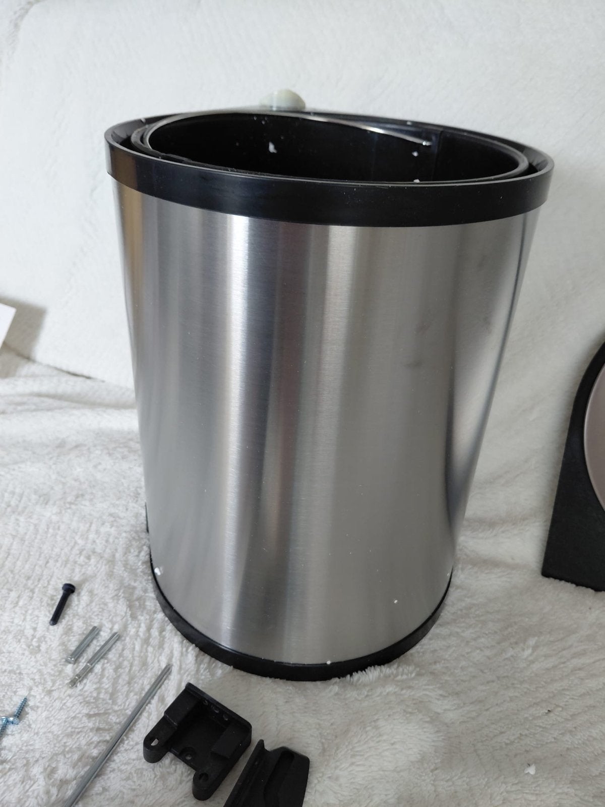 Relaxdays Inbouw Prullenbak - 12 Liter - RVS Look, Huis en Inrichting, Woonaccessoires | Prullenbakken, Nieuw, Ophalen of Verzenden