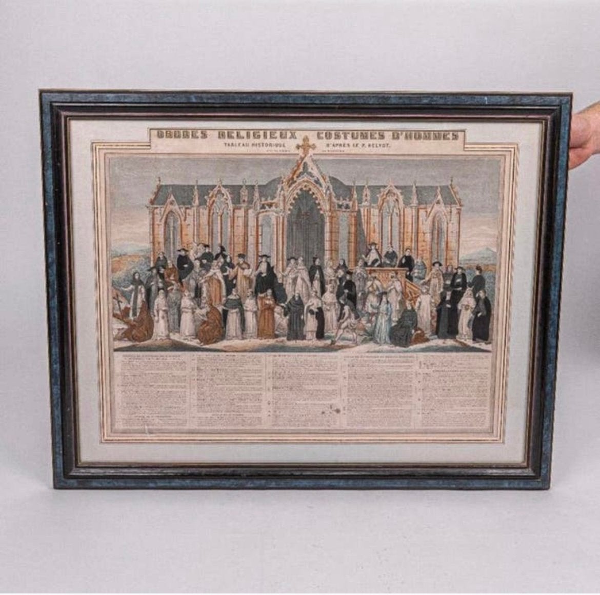 Hand ingekleurde gravure, 19e-eeuw, Antiek en Kunst, Ophalen