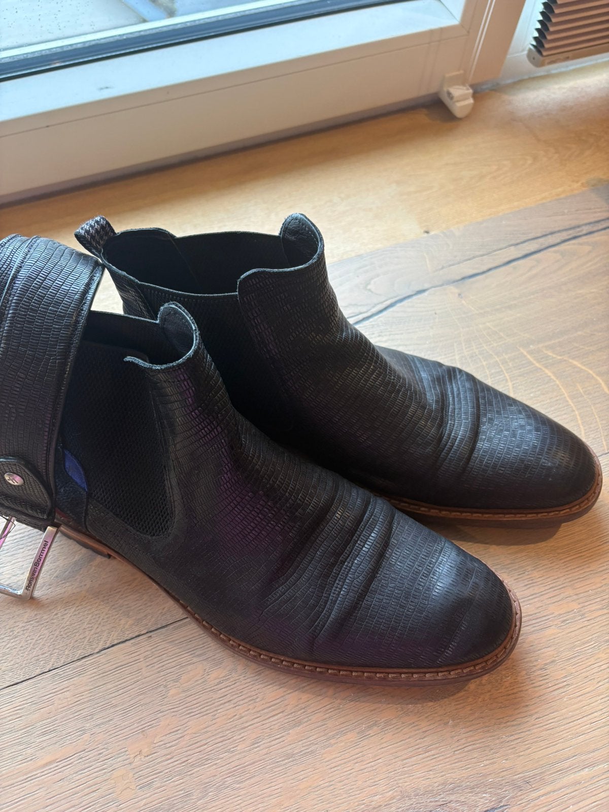 Floris van Bommel schoenen maat 42 met riem, Blauw, Overige typen, Ophalen of Verzenden, Zo goed als nieuw