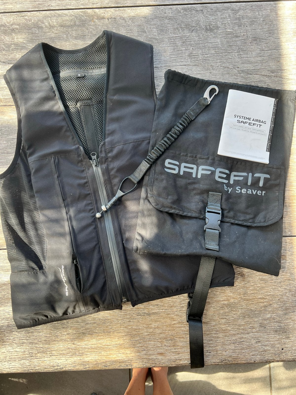 Safefit by seaver airbag vest, Ophalen, Zo goed als nieuw, Springen