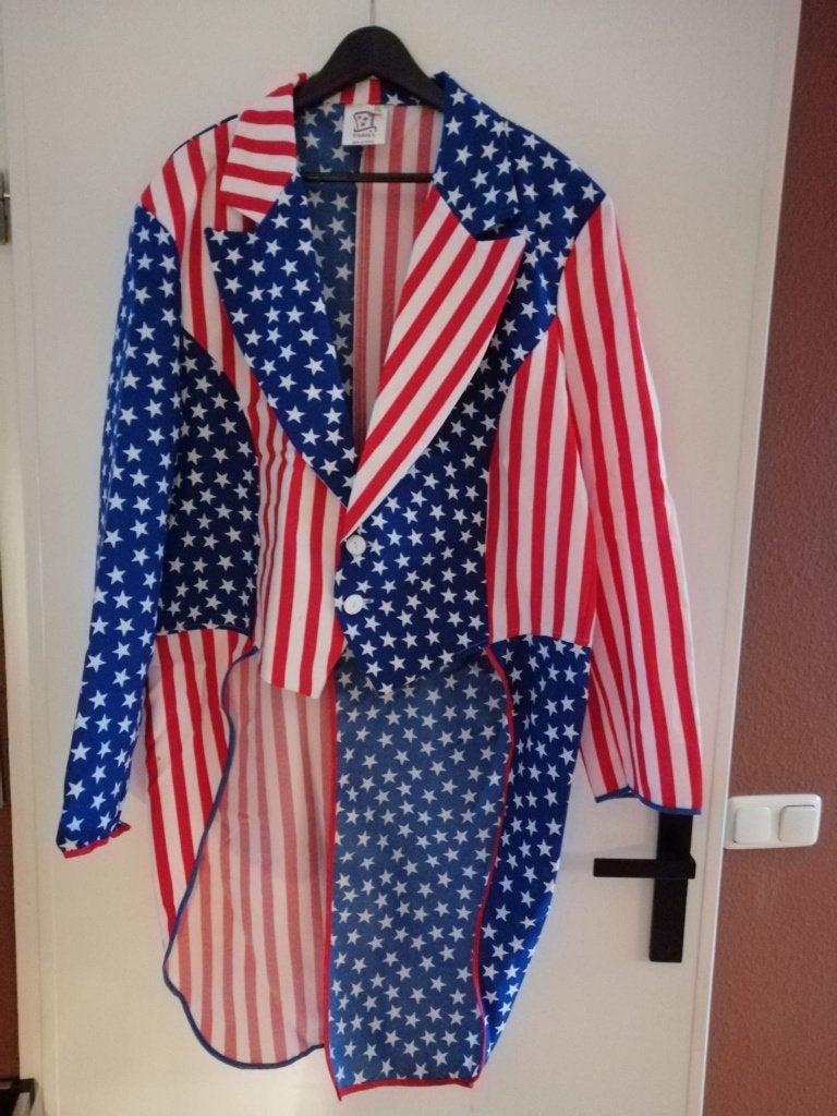 USA slipjas, Carnaval, Maat 46/48 (XL) of groter, Ophalen of Verzenden, Zo goed als nieuw