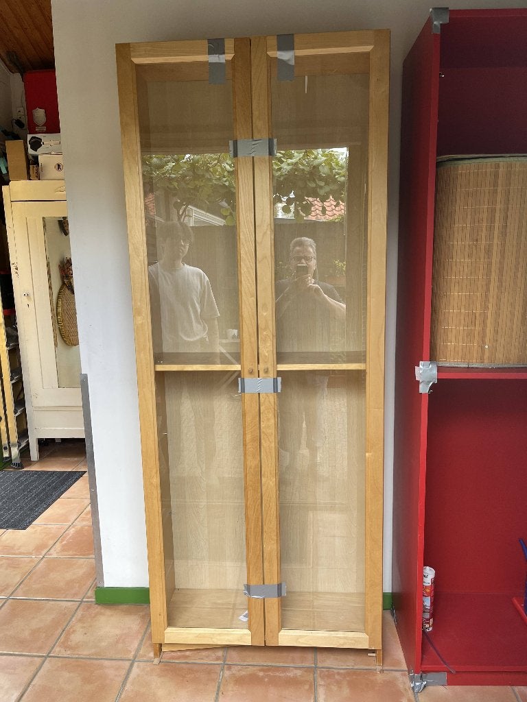 Ikea Billy kast met glazen deuren, Huis en Inrichting, Kasten | Vitrinekasten, Ophalen, Gebruikt, 200 cm of meer, Ikea