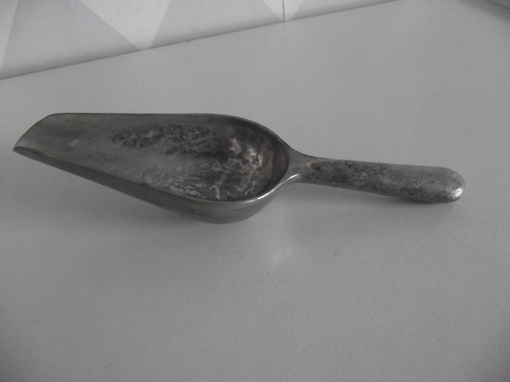 aluminium grutters schep grossier lepel 19 cm Thailand 1960, Overige typen, Ophalen of Verzenden, Zo goed als nieuw, Metaal