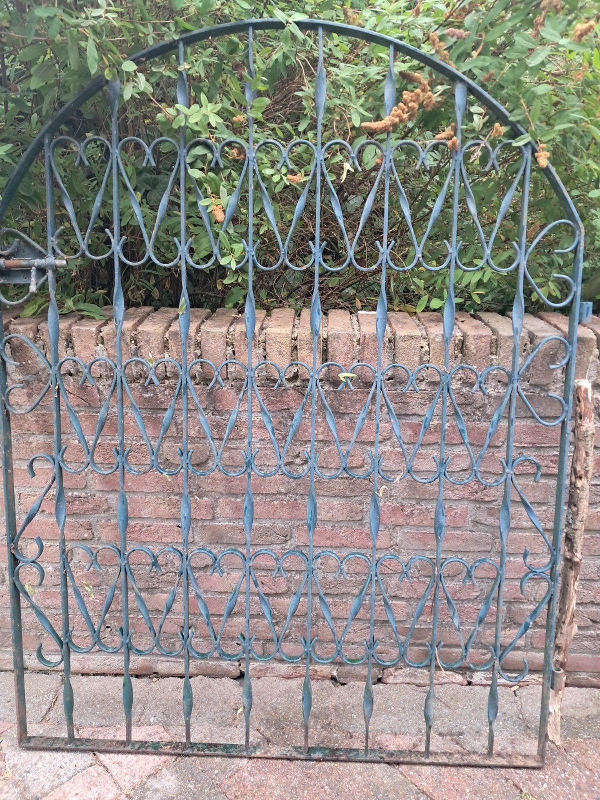 Decoratieve ijzeren poort - 112cm breed, 141cm hoog, Tuin en Terras, Tuinpoorten, Ophalen, Gebruikt, 100 tot 150 cm, 100 tot 150 cm