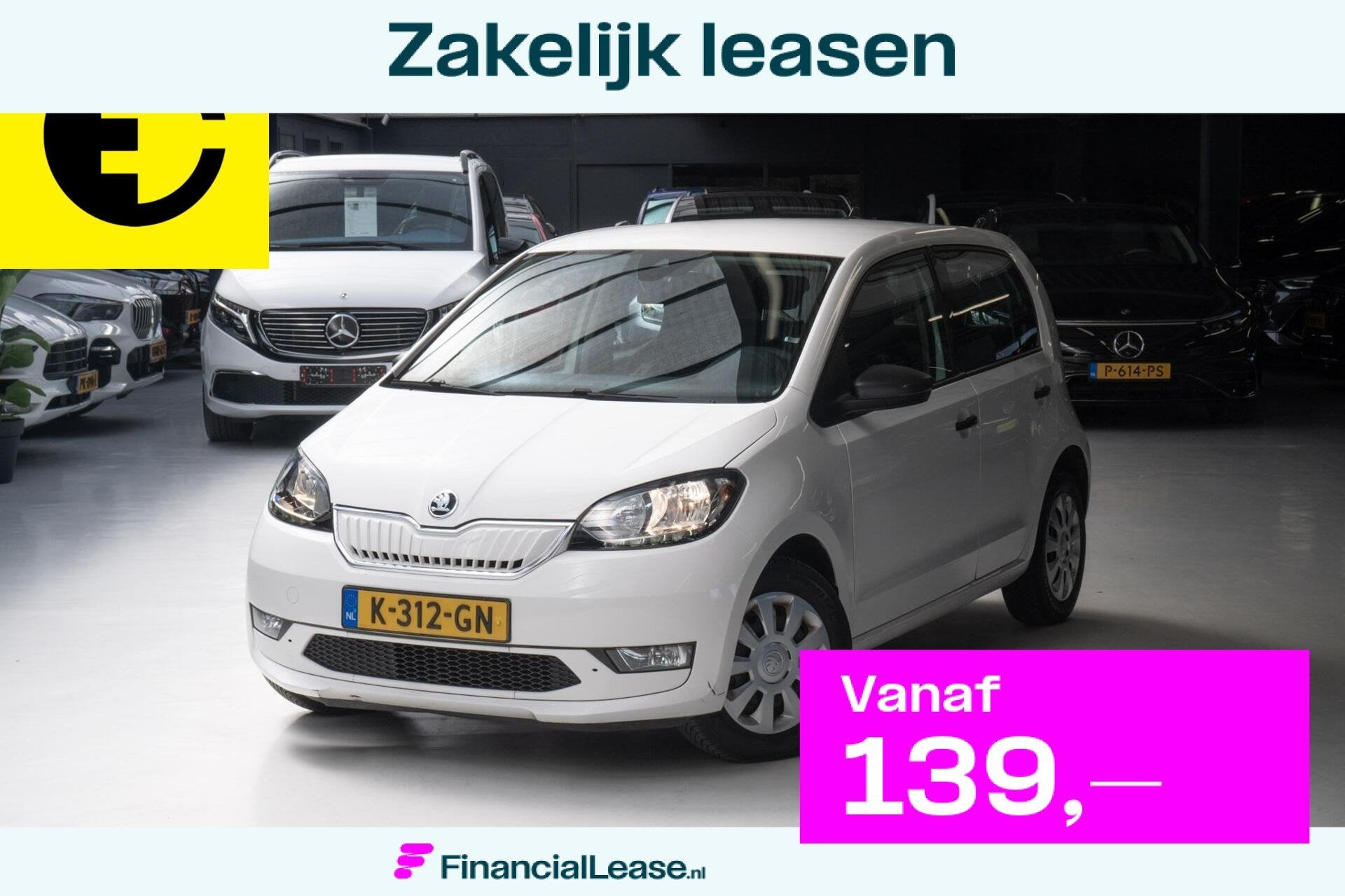 Skoda Citigo e-iV EV Ambition | SOH 91,2% | Comfortstoelen, 83 pk, Stof, Zwart, Wit