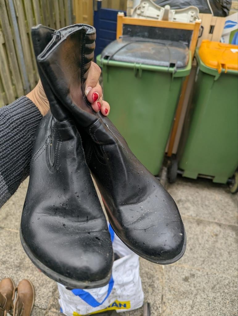 Zwarte laarzen met hak - Maat 40, Ophalen, Zwart, Lage of Enkellaarzen, Onbekend