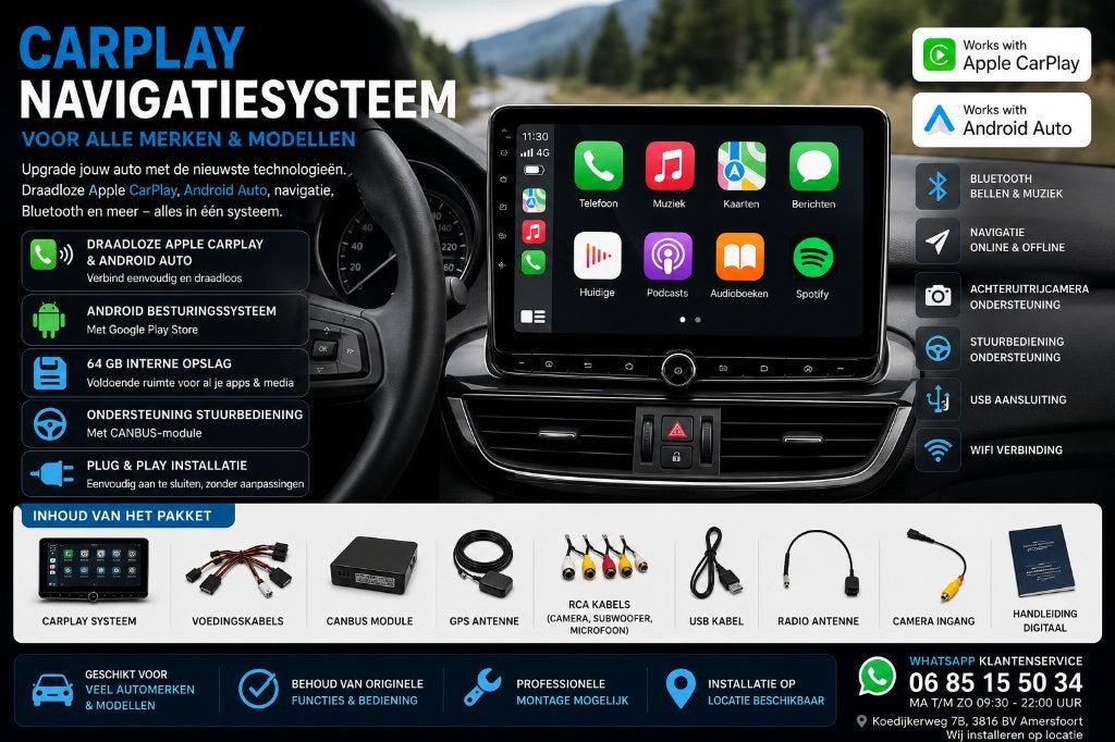Ontdek het perfecte CarPlay navigatiesysteem voor uw auto!, Ophalen of Verzenden, Nieuw
