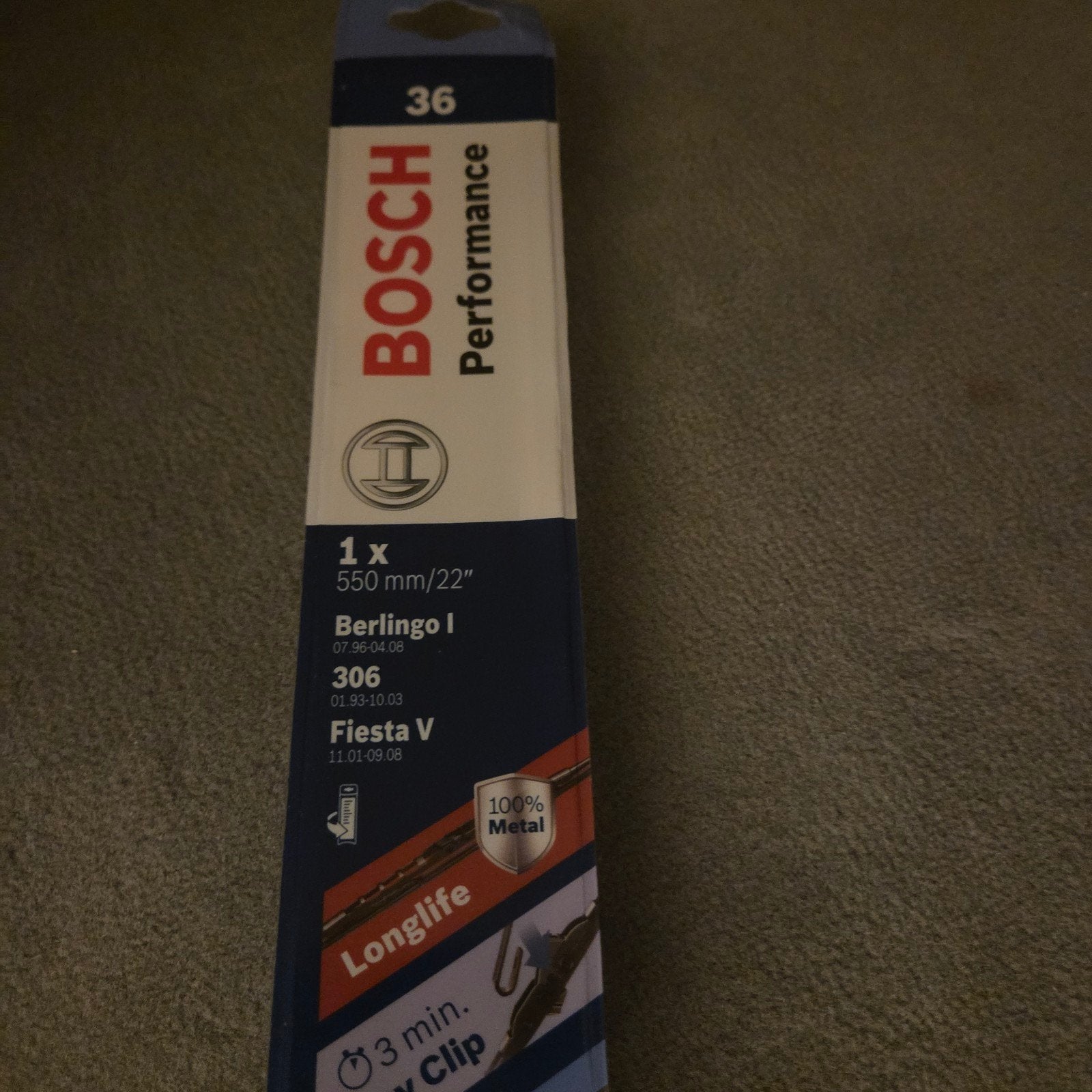Bosch Performance Ruitenwisserblad 550mm/22" (Nieuw), Ophalen, Nieuw