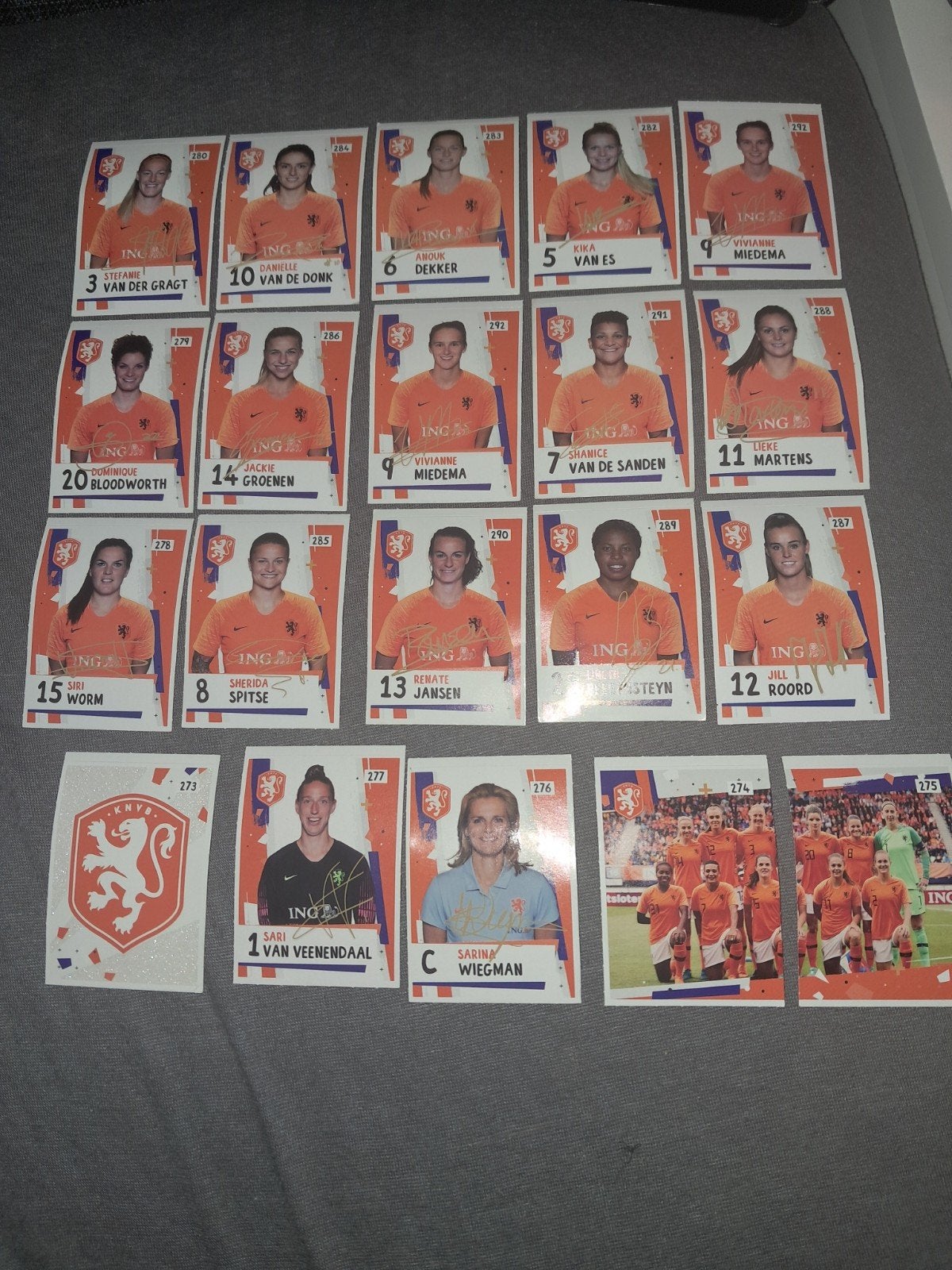 Eredivisie Voetbalplaatjes 2018-2019. Oranje Dames., Ophalen of Verzenden, Zo goed als nieuw, Meerdere stickers