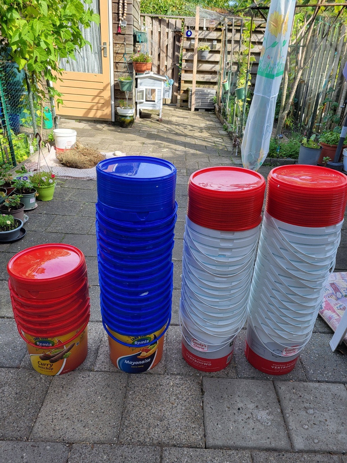 emmertjes met deksel 10 liter, Ophalen of Verzenden, Kunststof, Met deksel