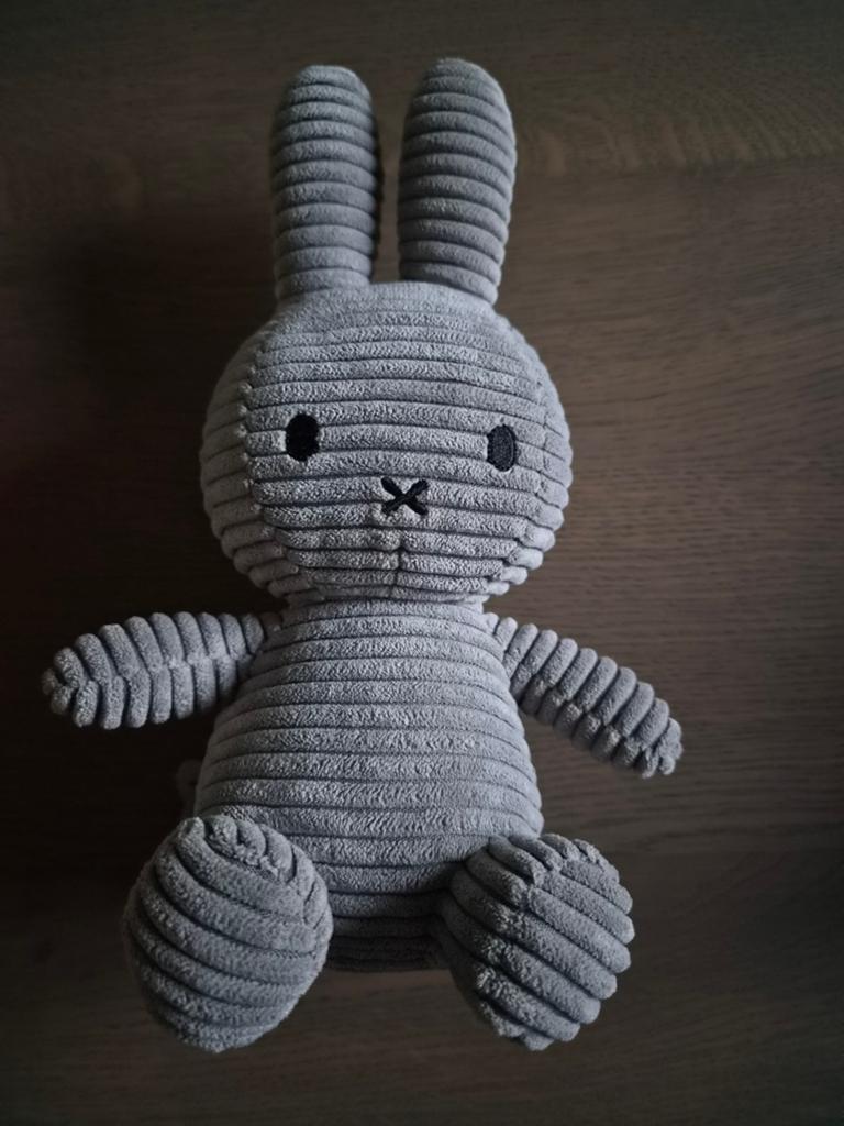 Nijntje Corduroy knuffel lichtgrijs, Ophalen, Zo goed als nieuw