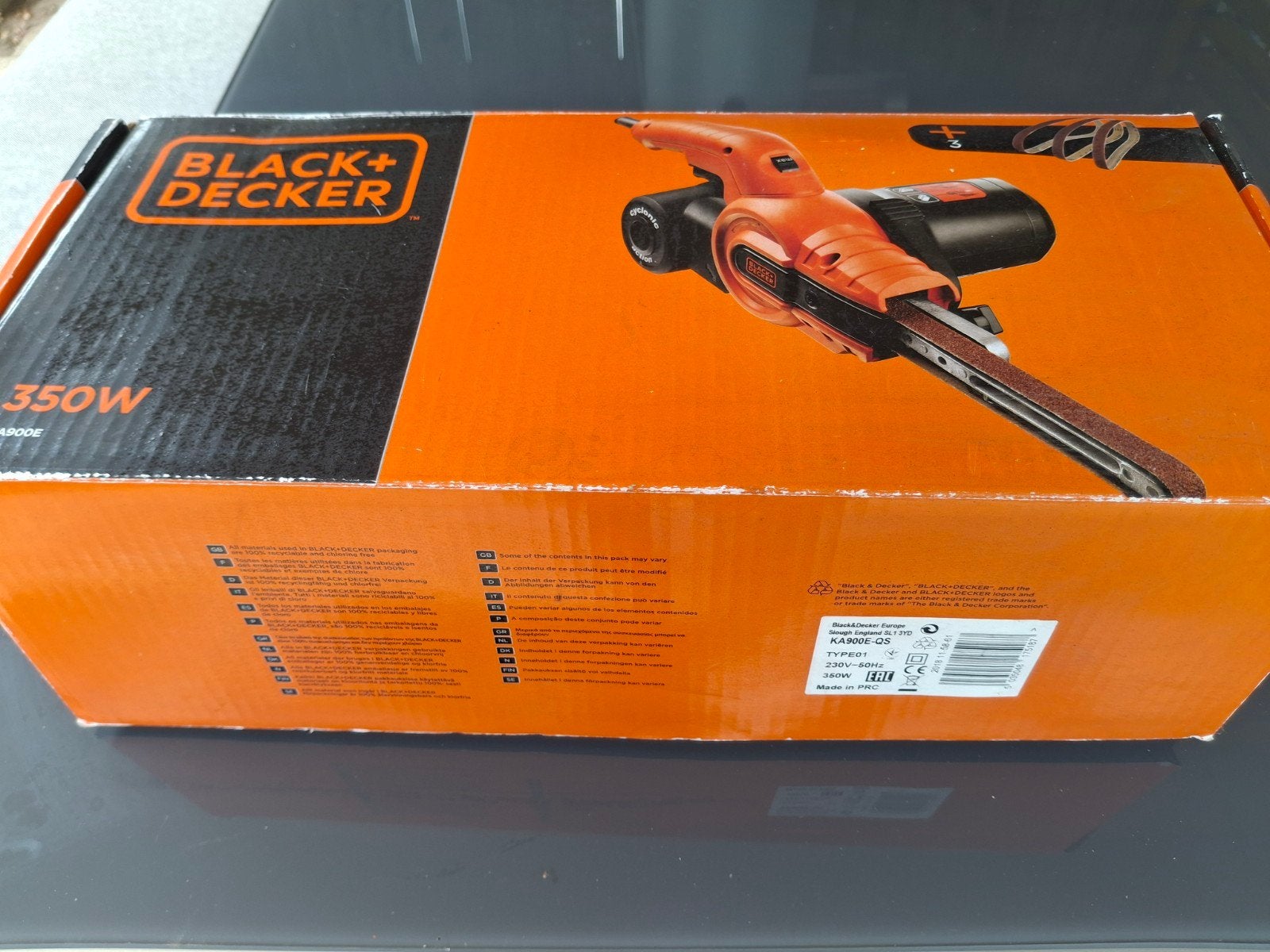 Black+Decker KA900E-QS Bandschuurmachine 350W, Ophalen, Gebruikt, Bandschuurmachine