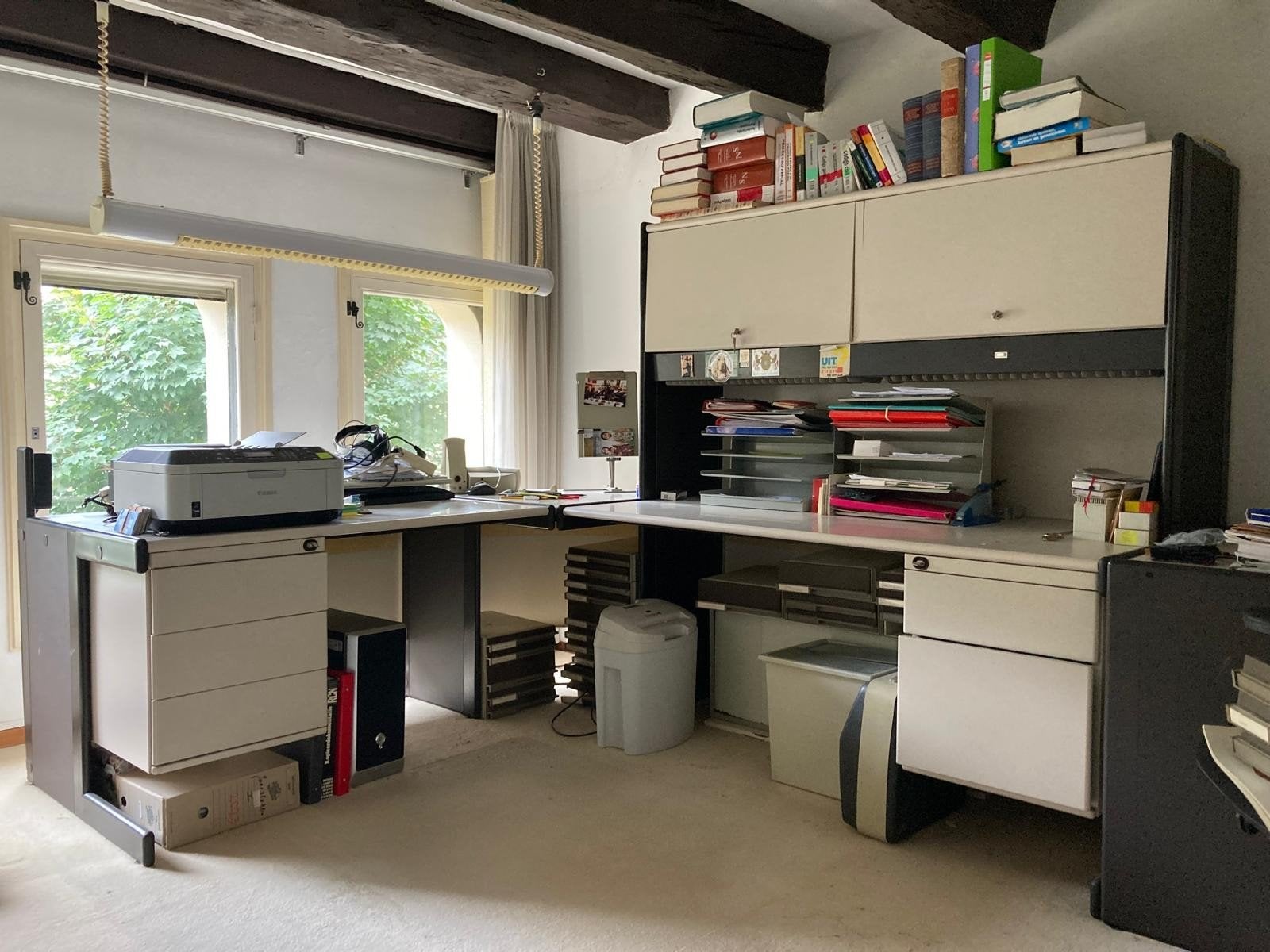 Complete Gispen bureauset, goed onderhouden, Ophalen, Gispen, Gebruikt, Hout