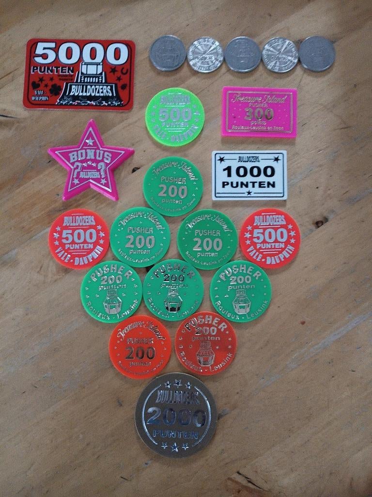 Diverse kermis punten en fiches, Ophalen of Verzenden, Gebruikt