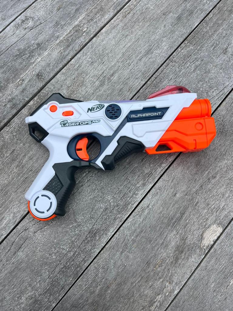Nerf Laser Ops Pro Alphapoint Blaster/gun, Ophalen of Verzenden, Zo goed als nieuw, Jongen of Meisje