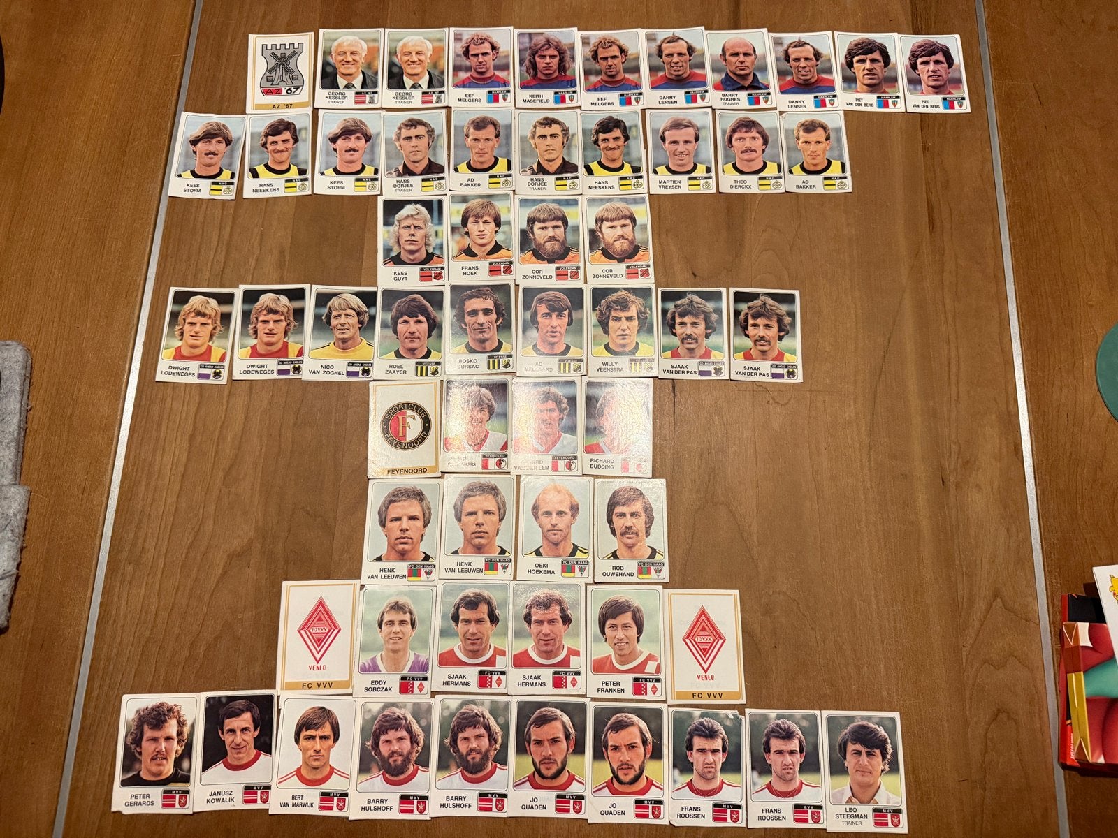 58 X Panini Voetbal 79 Knip Recup Plaatjes van Marwijk Logos, Ophalen of Verzenden, Gebruikt, Overige binnenlandse clubs, Poster, Plaatje of Sticker