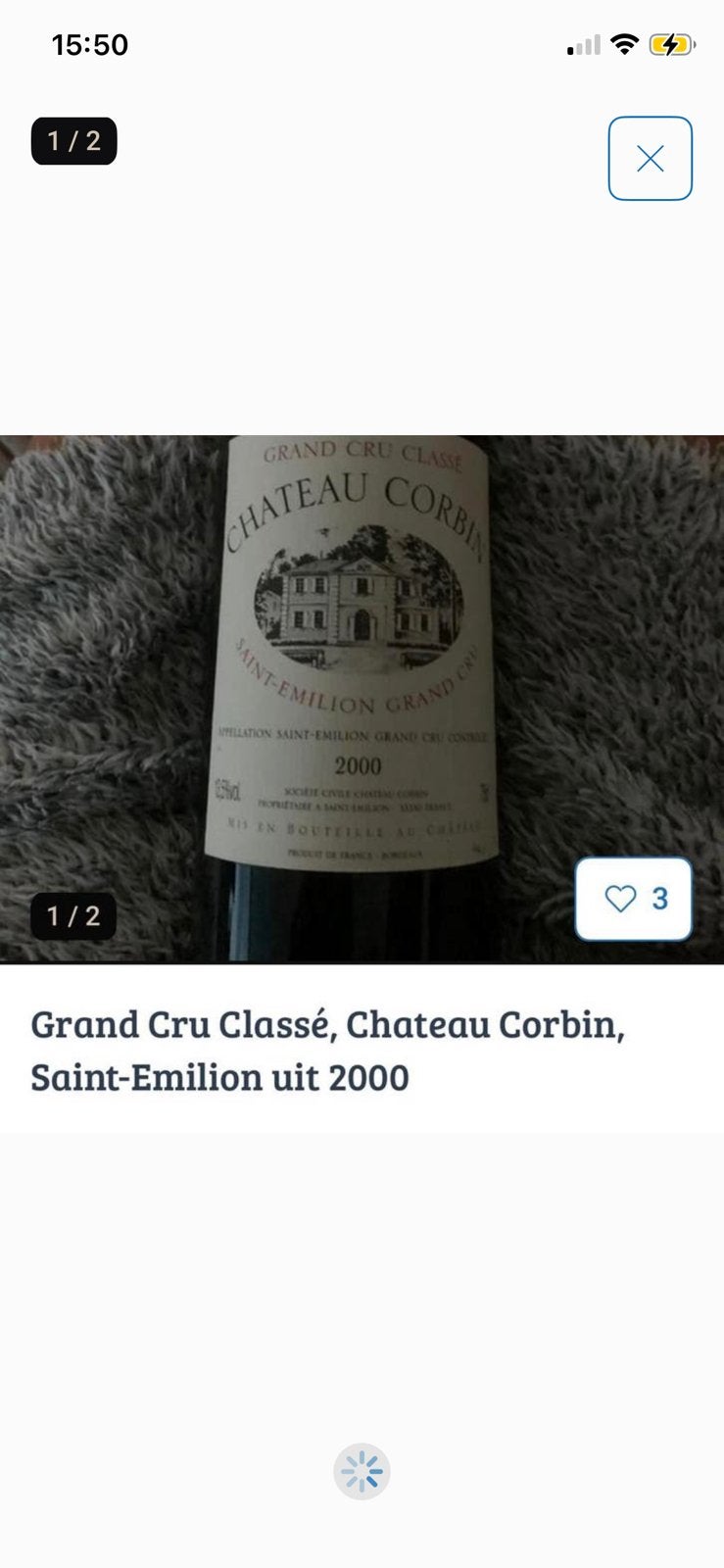Rode wijn, Chateau Corbin, Ophalen, Nieuw, Frankrijk, Rode wijn