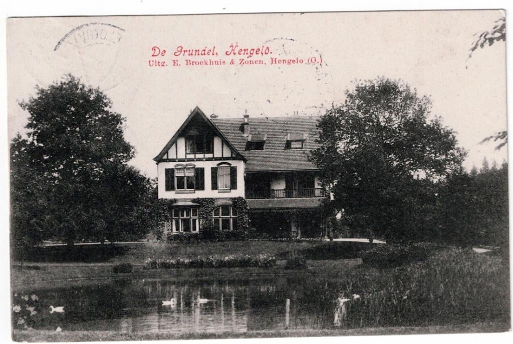 Hengelo 1911. "De Grundel"., Ophalen of Verzenden, Voor 1920, Gelopen, Overijssel