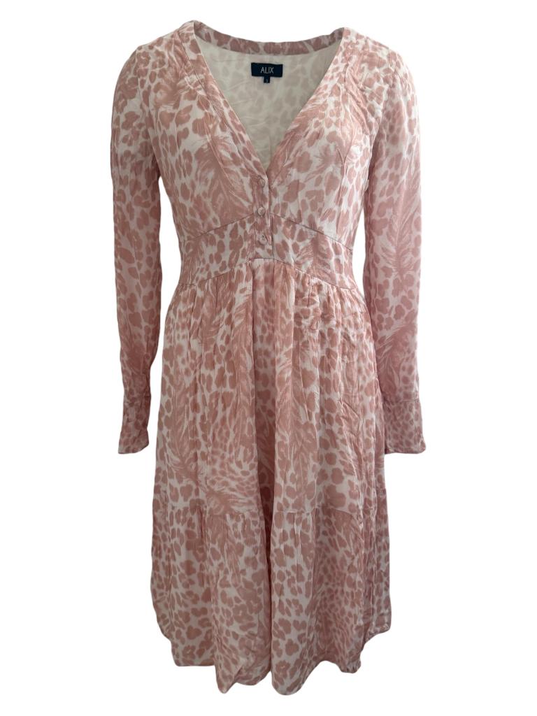 Alix jurk S, Kleding | Dames, Jurken, Zo goed als nieuw, Maat 34 (XS) of kleiner, Zwart, Onder de knie, Ophalen of Verzenden