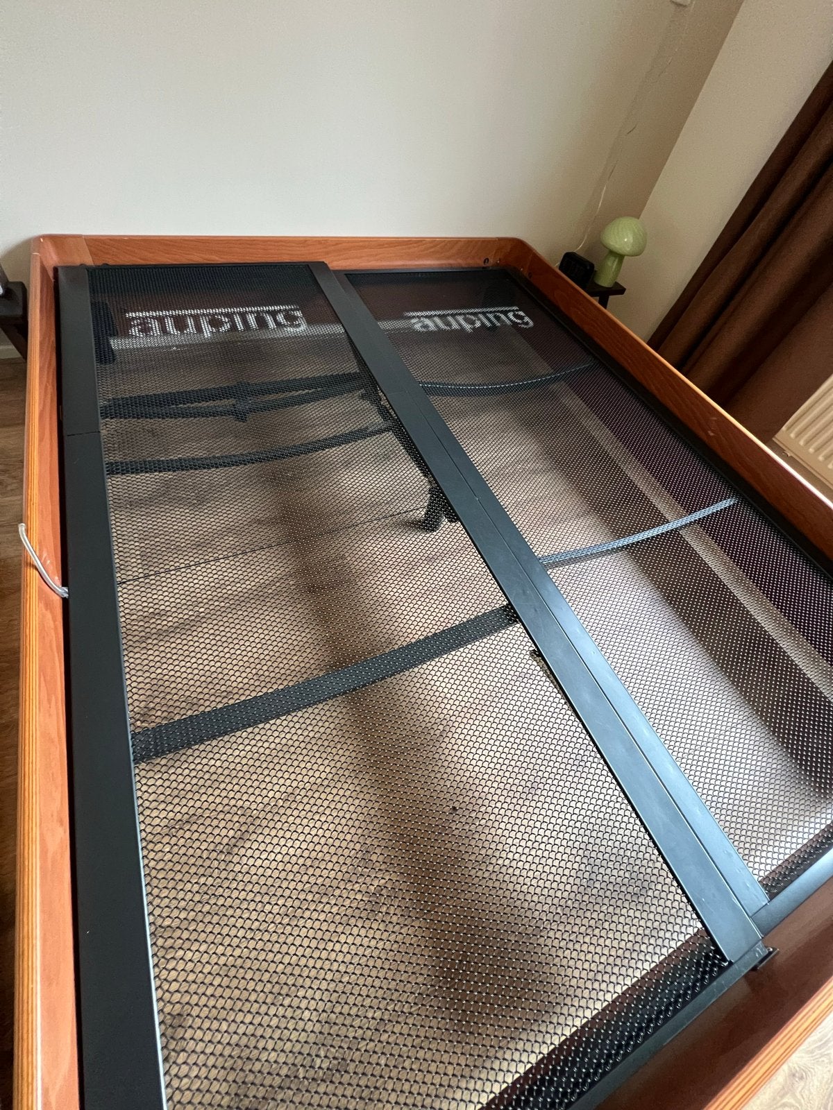 Auping bedframe met spiraalbodems - 160x200 cm, Huis en Inrichting, Slaapkamer | Bedden, Ophalen, Bruin, Tweepersoons, 200 cm
