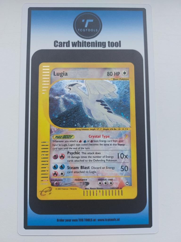 Lugia Crystal Holo 149/147 - Aquapolis - Rare Secret Rare, Ophalen of Verzenden, Zo goed als nieuw, Losse kaart, Foil