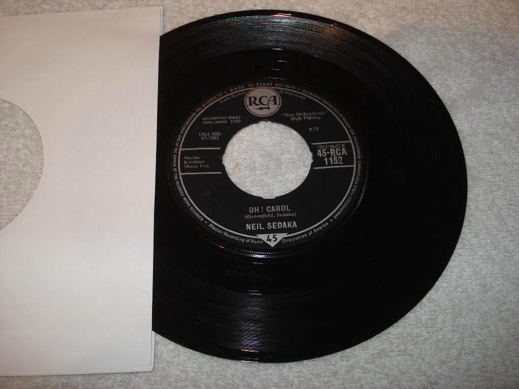 Neil Sedaka    Oh Carol  UK    Orgineel, Cd's en Dvd's, Vinyl Singles, Ophalen of Verzenden, Zo goed als nieuw, Pop