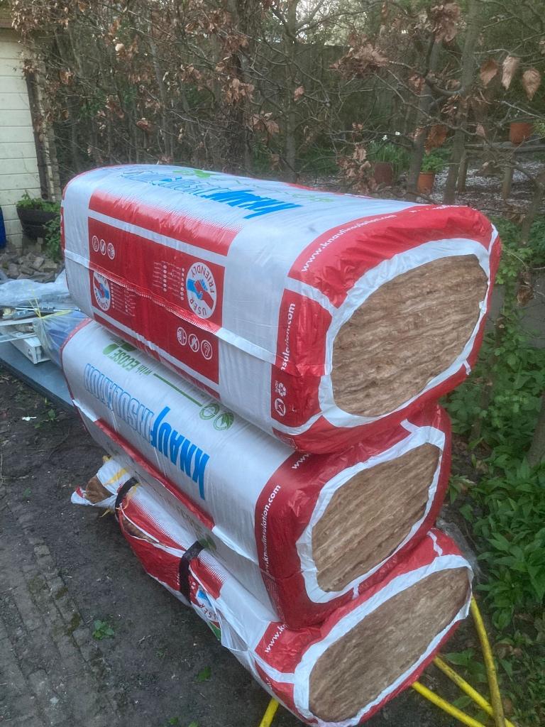 Knauf steenwol Isolatie, Doe-het-zelf en Verbouw, Isolatie en Afdichting, Nieuw, Muurisolatie, Dakisolatie, Glaswol, 4 tot 8 cm