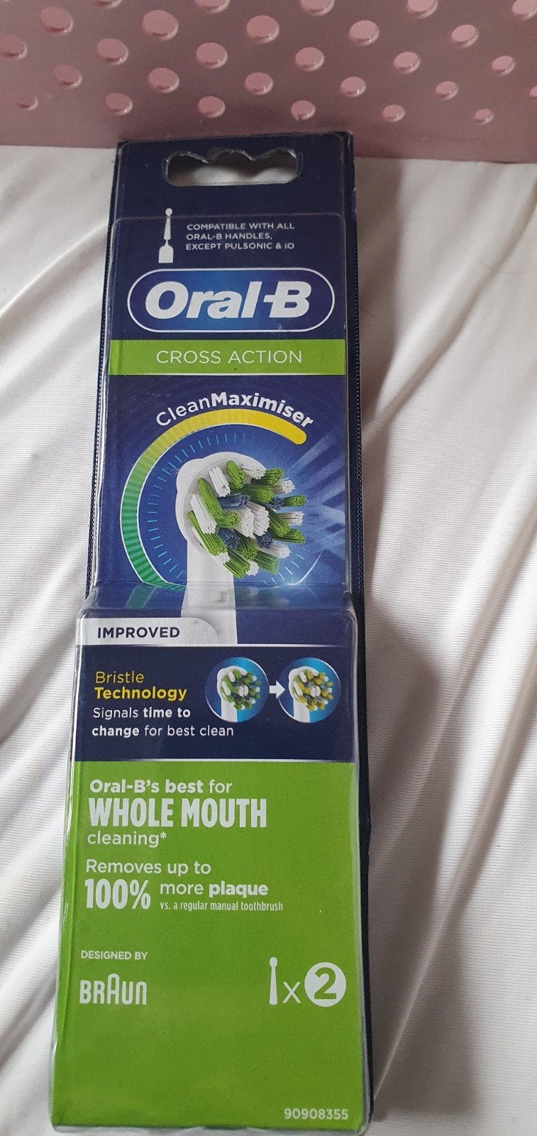 Oral-B Cross Action CleanMaximiser opzetborstels (2 stuks), Verzenden, Nieuw