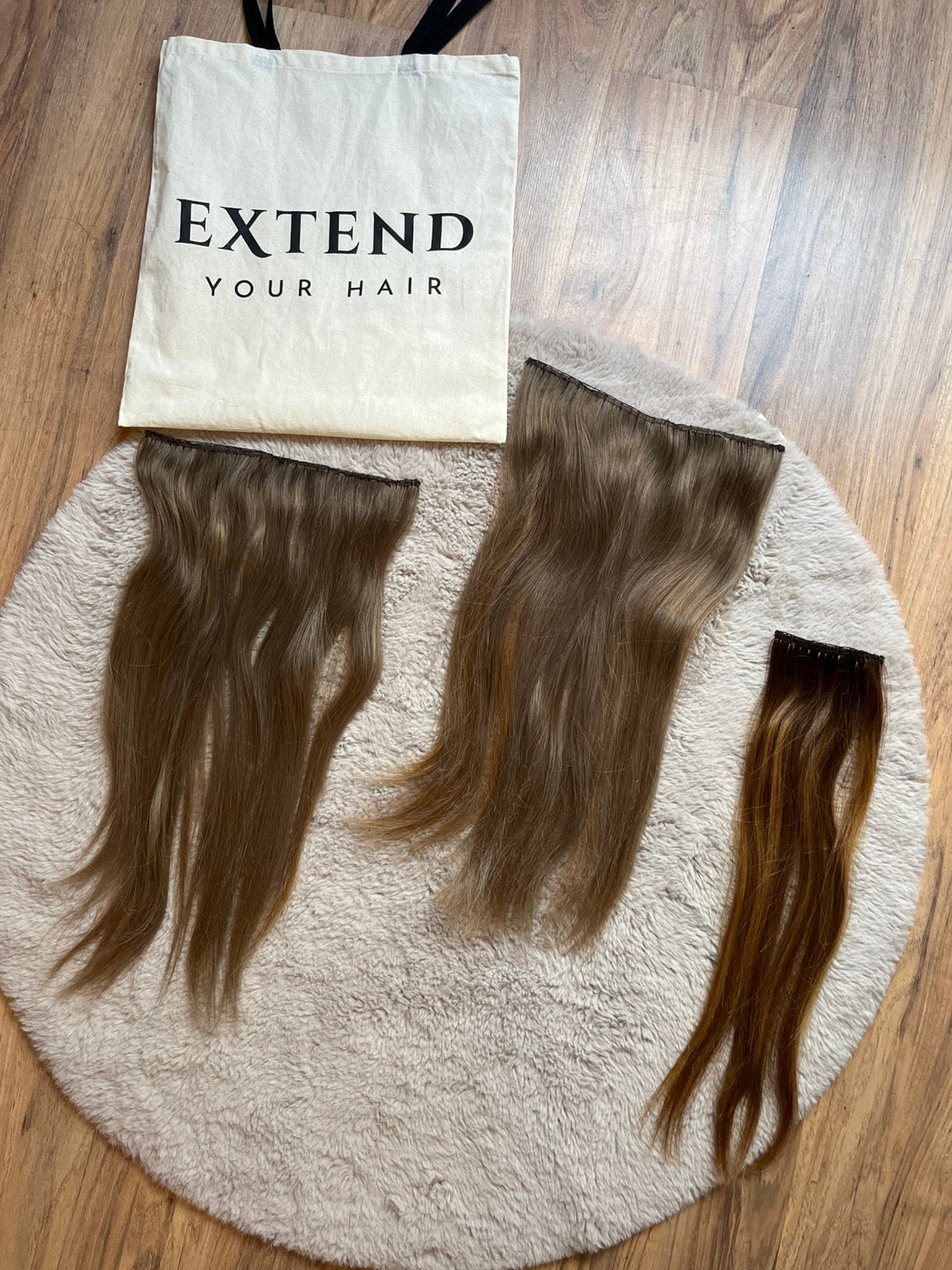 Extend your hair extensions 55 cm, Ophalen of Verzenden, Zo goed als nieuw, Pruik of Haarverlenging