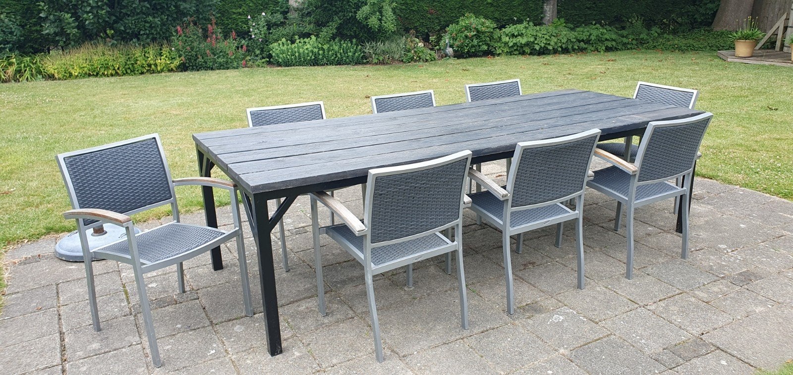 Tuinstoelen, Tuin en Terras, Tuinsets en Loungesets, Ophalen, Gebruikt, Meer dan 8 zitplaatsen, Aluminium