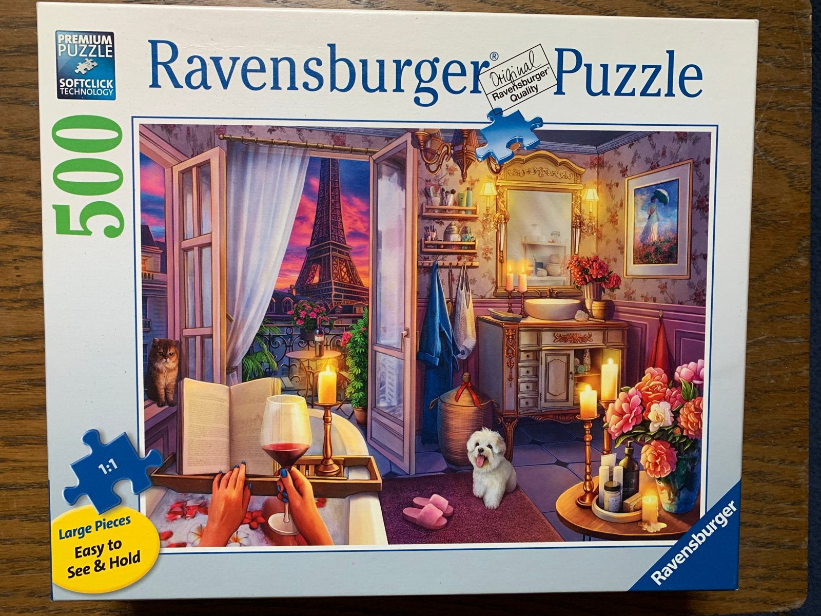 Ravensburger Legpuzzel XL 500 stukjes - Parijs uitzicht, Ophalen of Verzenden, Minder dan 500 stukjes, Zo goed als nieuw, Legpuzzel
