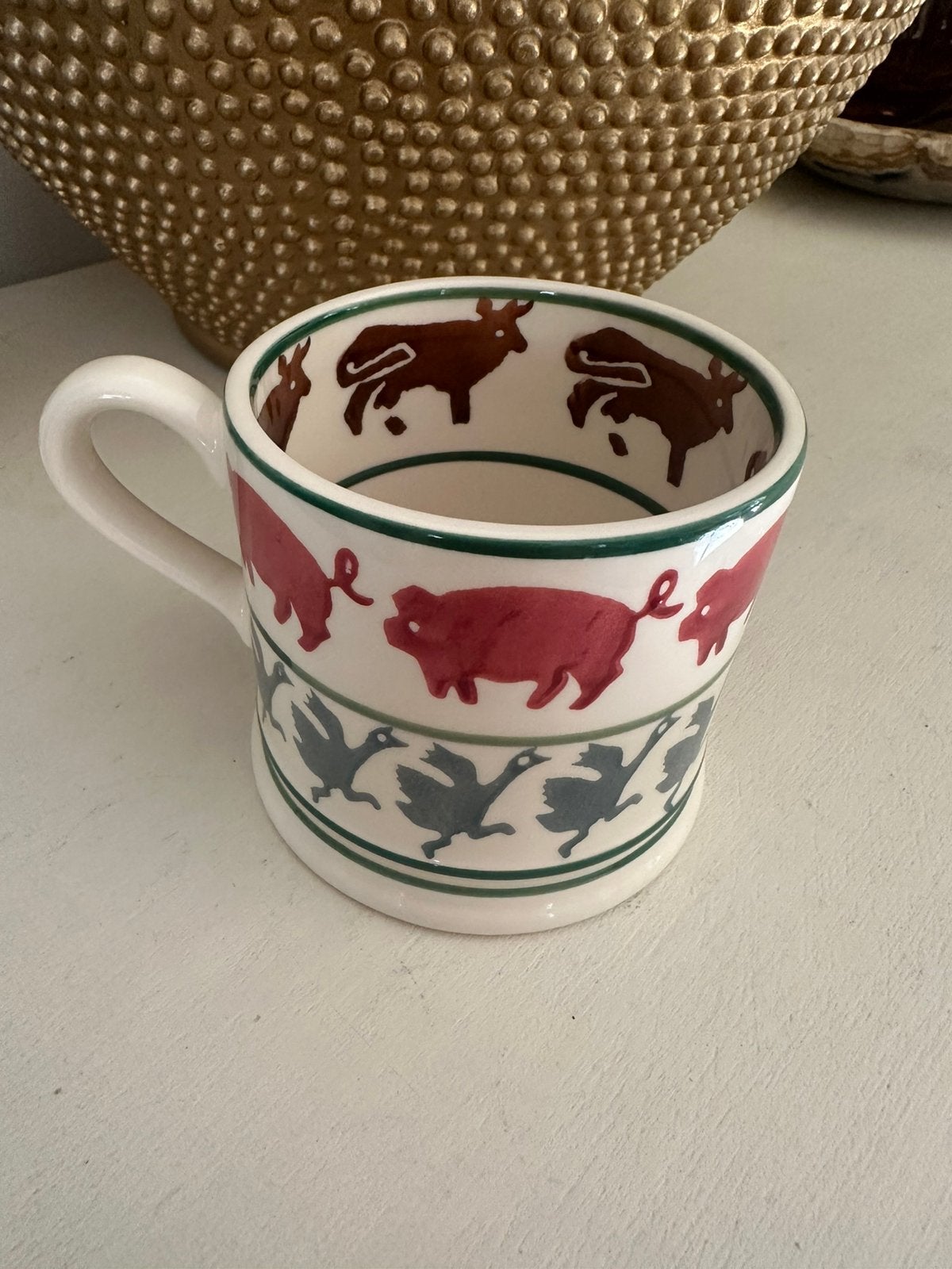 Emma bridgewater farmyard animals baby mug nieuw, Ophalen, Nieuw, Aardewerk, Overige stijlen