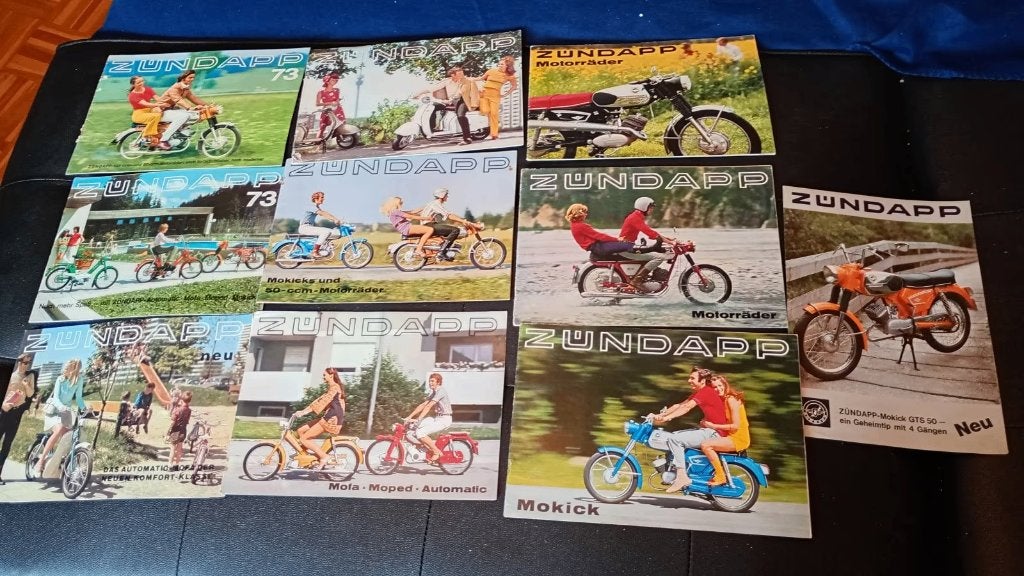zundapp folders origineel duits., Fietsen en Brommers, Verzenden, Gebruikt
